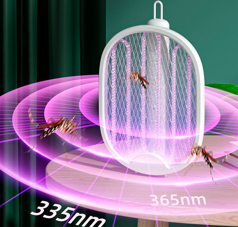 Super Raquete Mata Mosquito com Íons de Atração [ Elimina 99% dos Mosquitos