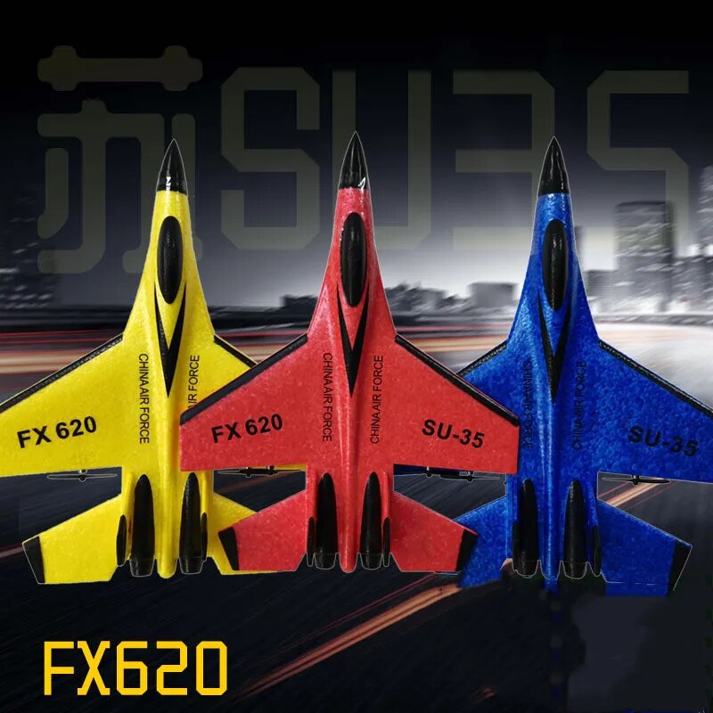 Avião de Controle Remoto - Caça FX SU-35™  -  2 Baterias