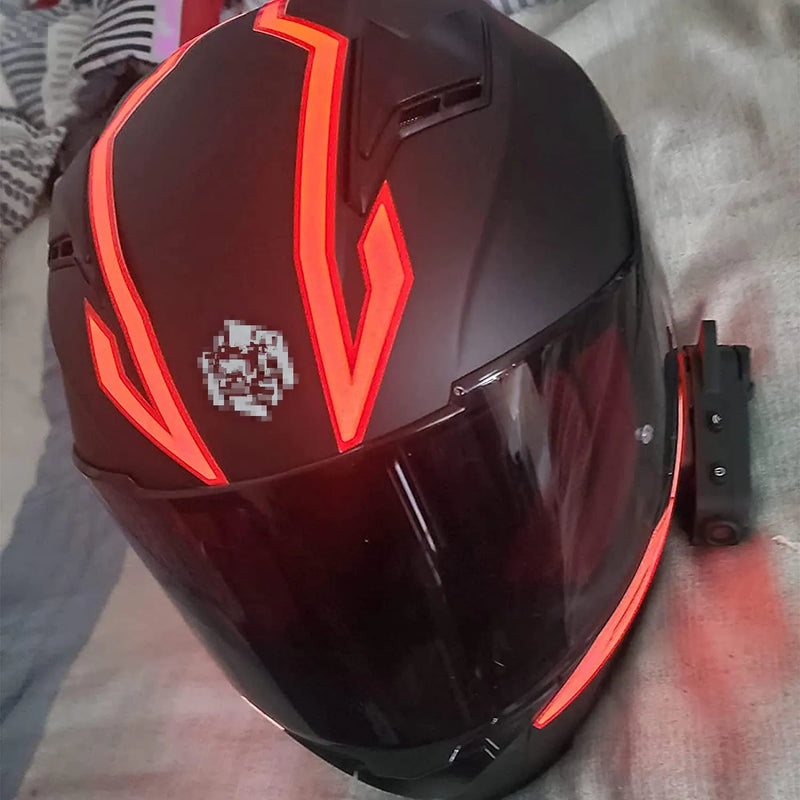 LightRider - Adesivo LED para capacete de Motociclismo